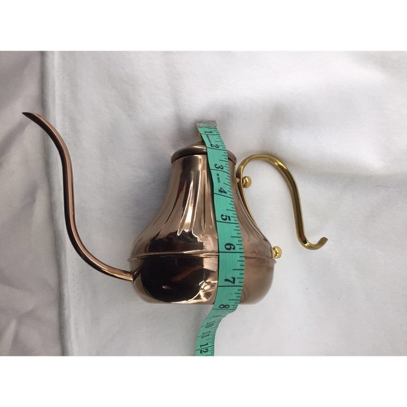 Copper And Brass Small Teapot World Market Stovetop Tea Kettle 3 cup - Picture 12 of 13